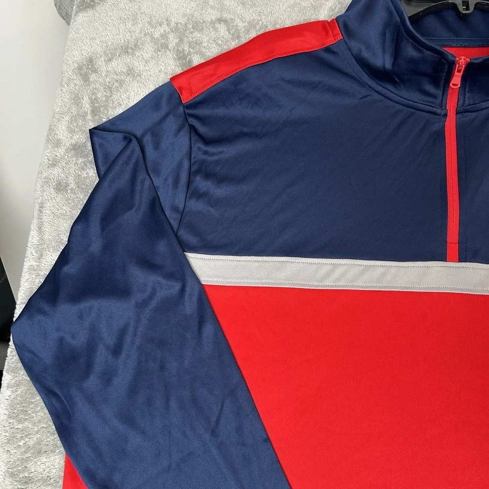 Washington Nationals 1/4-Zip Red Sweater Fanatics Quarter-Zip Pullover Men's 2XL